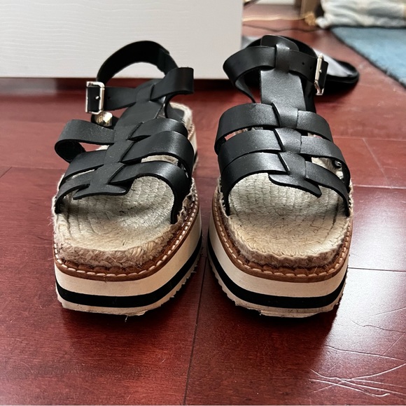 Anthropologie Black Platform Fisherman Sandals - Picture 5 of 6